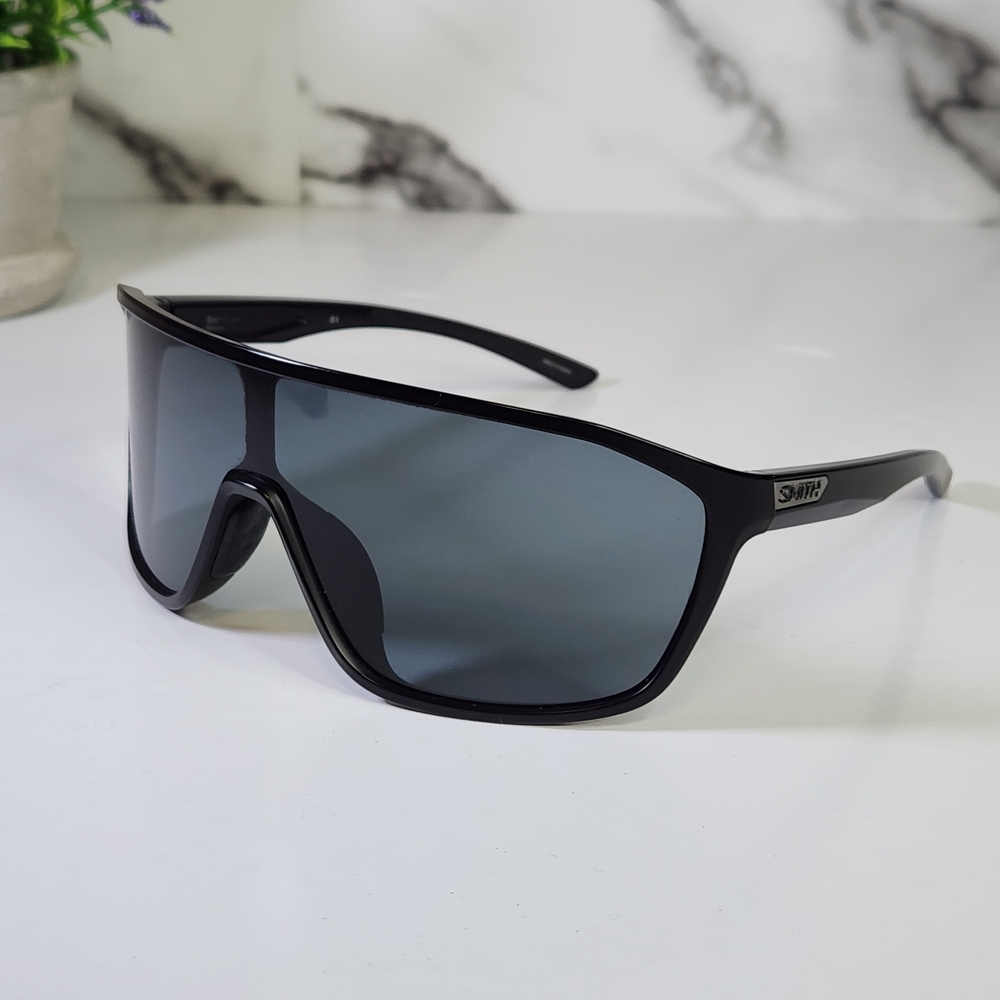 SMITH Boomtown Sunglasses Black Sunglasses. Shield Style